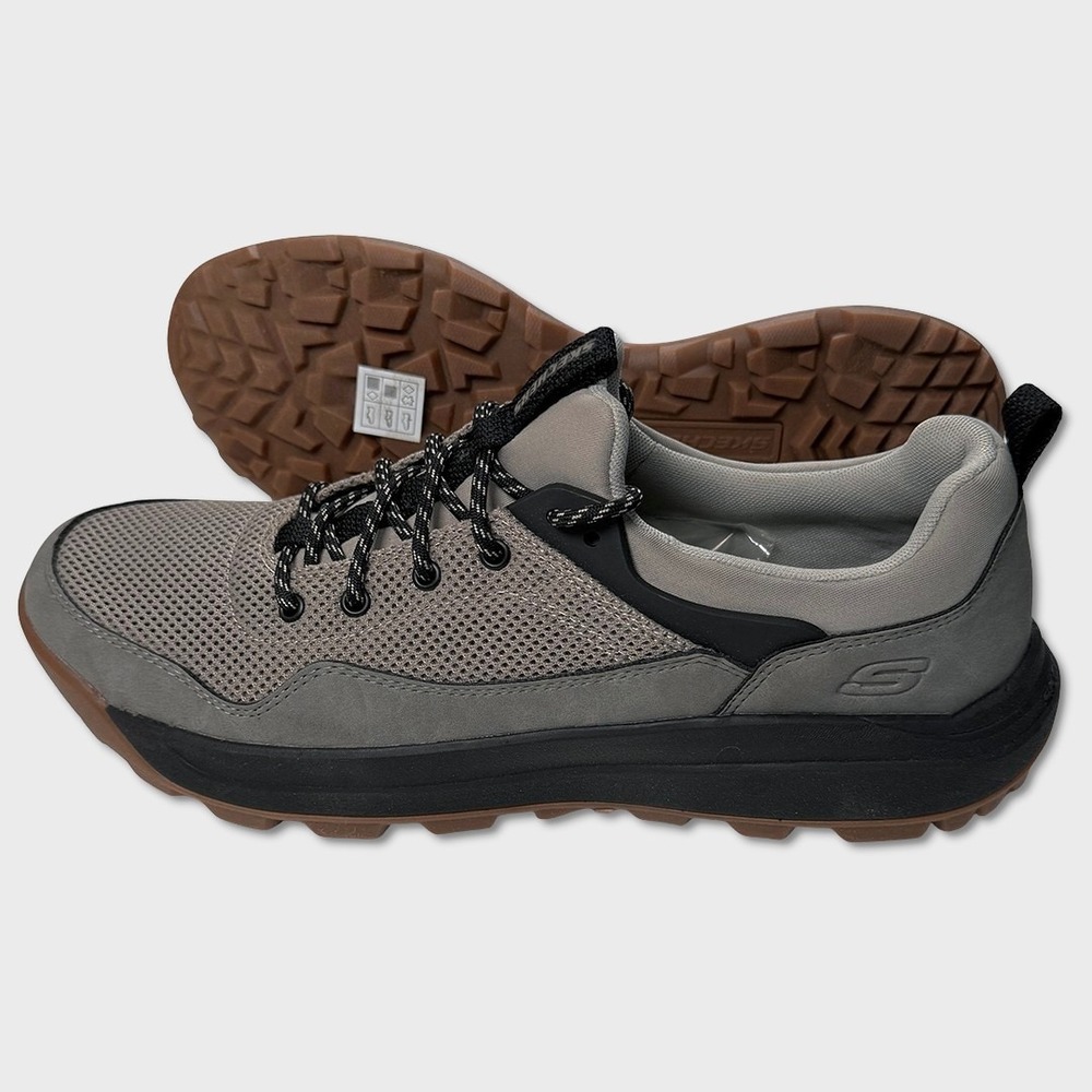 Skechers Cambert Herder Slip On Lace Up Shoes - NEW Mens 11 Cement - #49415-OFCL